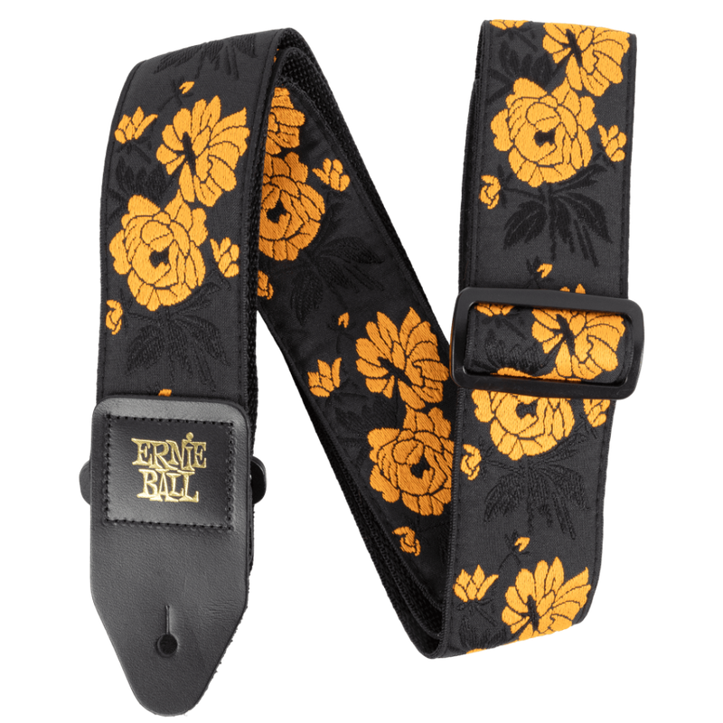 Ernie Ball Classic Jacquard Guitar Strap/Bass Strap - Tangerine Rose