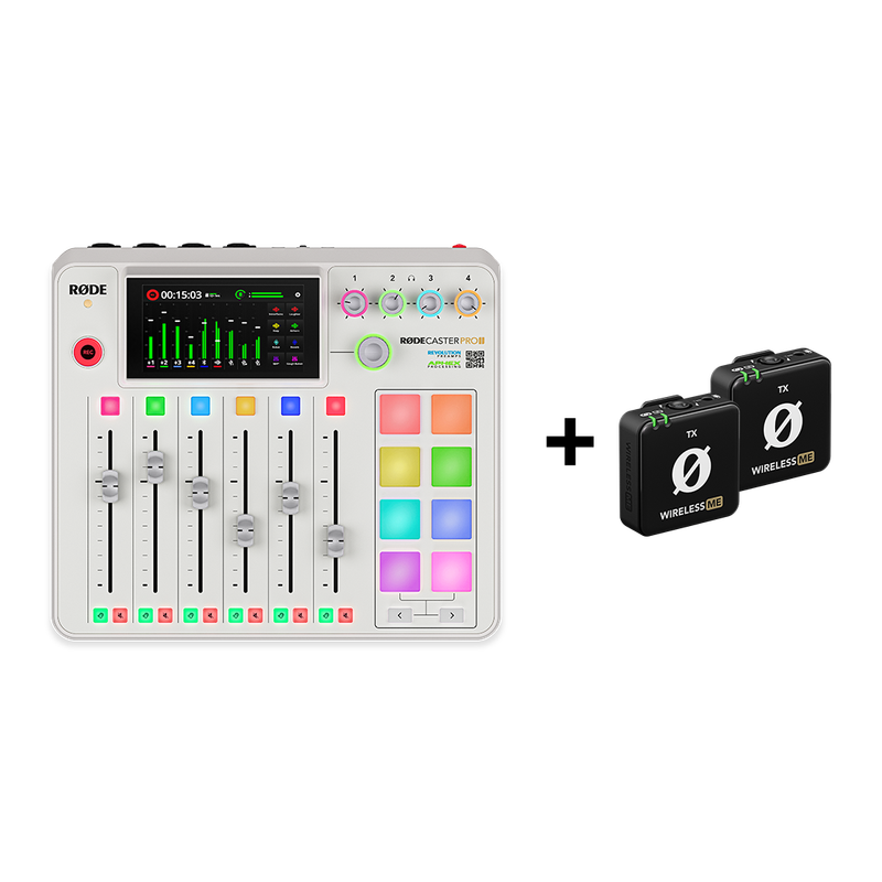 RØDE Rodecaster Pro II Integrated Audio Production Studio - White (+ Free Gift)