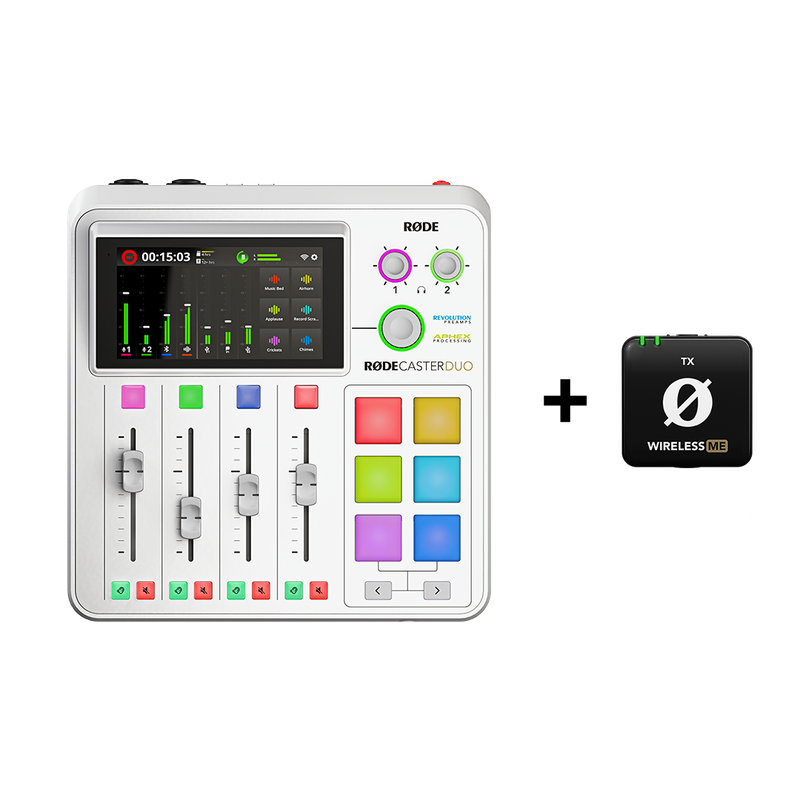 RØDE Rodecaster Duo - Integrated Audio Production Studio - White (+ Free Gift)