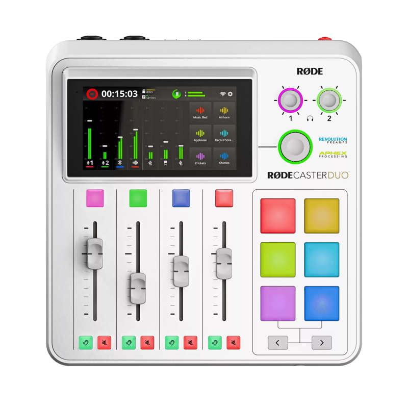 RØDE Rodecaster Duo - Integrated Audio Production Studio - White