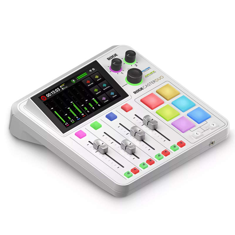 RØDE Rodecaster Duo - Integrated Audio Production Studio - White (+ Free Gift)