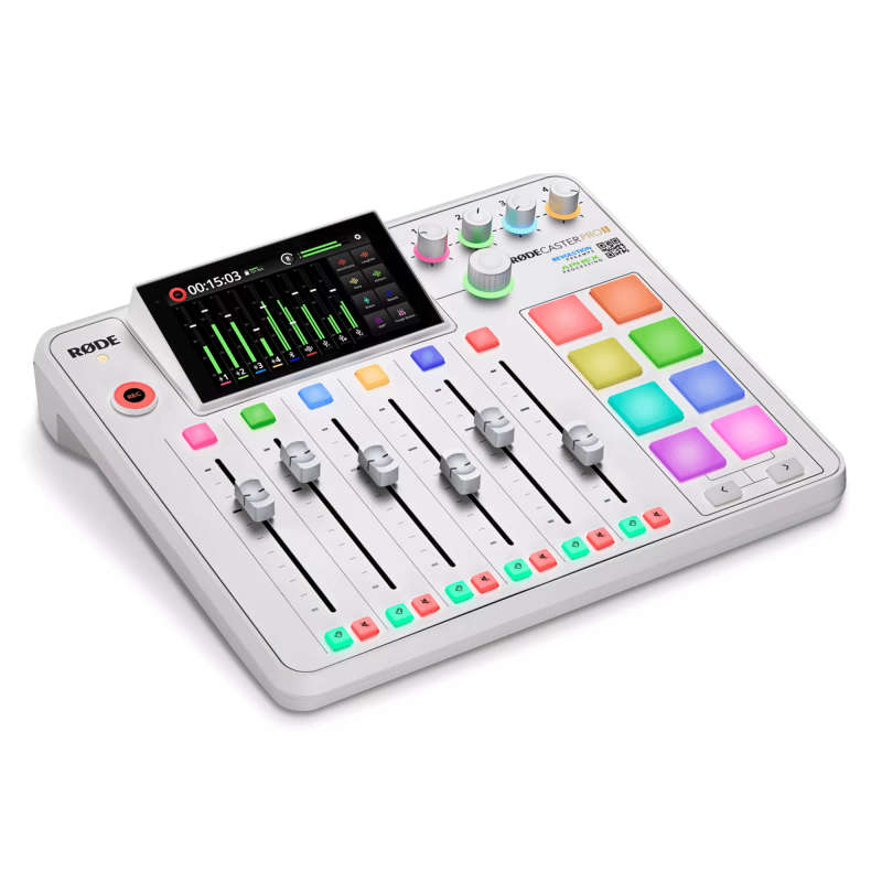 RØDE Rodecaster Pro II Integrated Audio Production Studio - White (+ Free Gift)