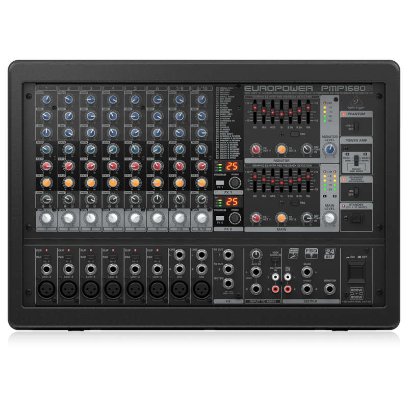 Behringer Europower PMP1680S 10-channel 1600W Powered Mixer