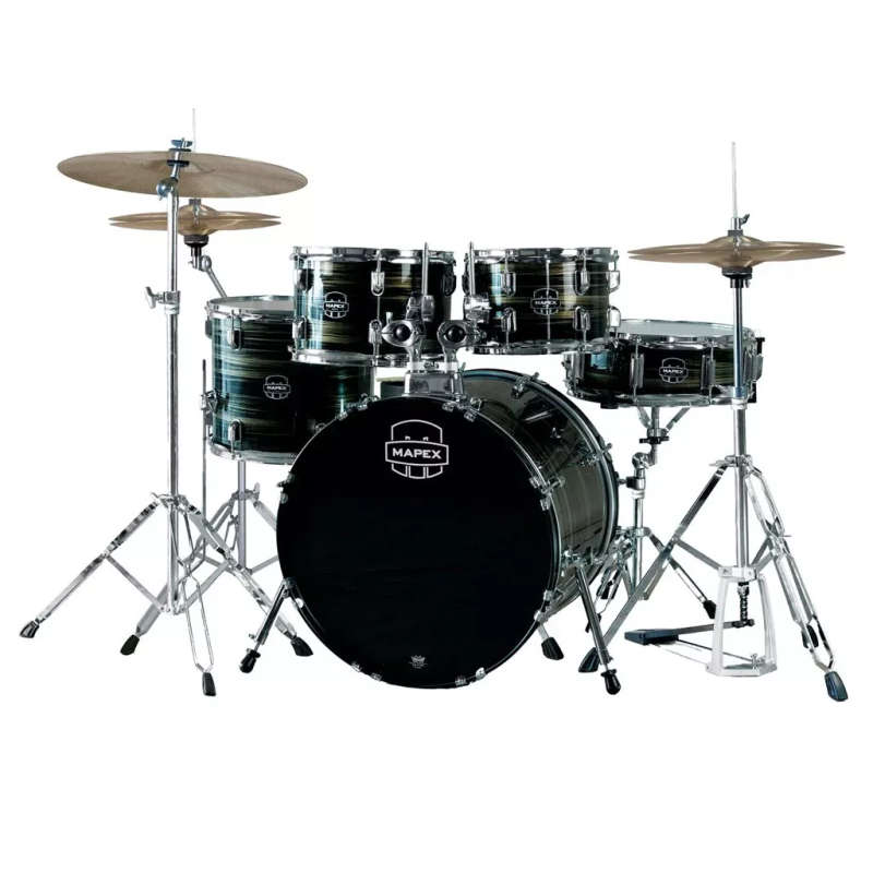 Mapex COMET Rock Drum Kit - Yellow Grain (with 3 Cymbals & 5-Piece Hardware)