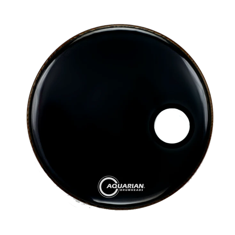 Aquarian 22" Resonant Head With Port Hole Black