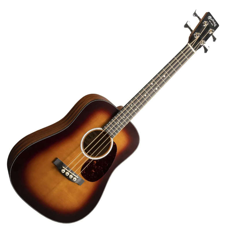 Martin D Jr-10E Acoustic-Electric Bass Guitar - Burst