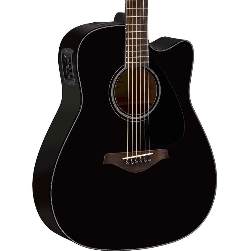 Yamaha FGX800C Dreadnought Cutaway Acoustic-electric Guitar - Black