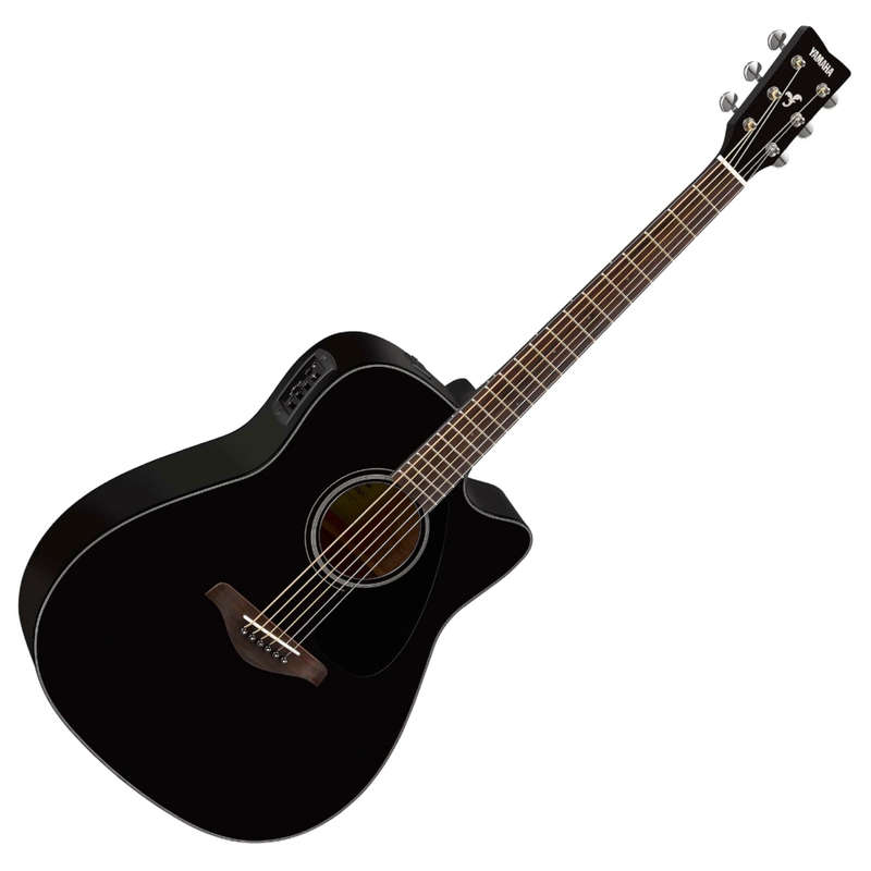 Yamaha FGX800C Dreadnought Cutaway Acoustic-electric Guitar - Black