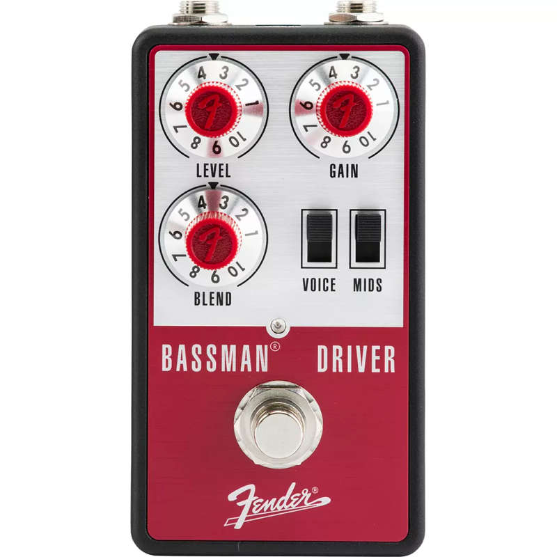 Fender Bassman® Driver Pedals - Red and Silver
