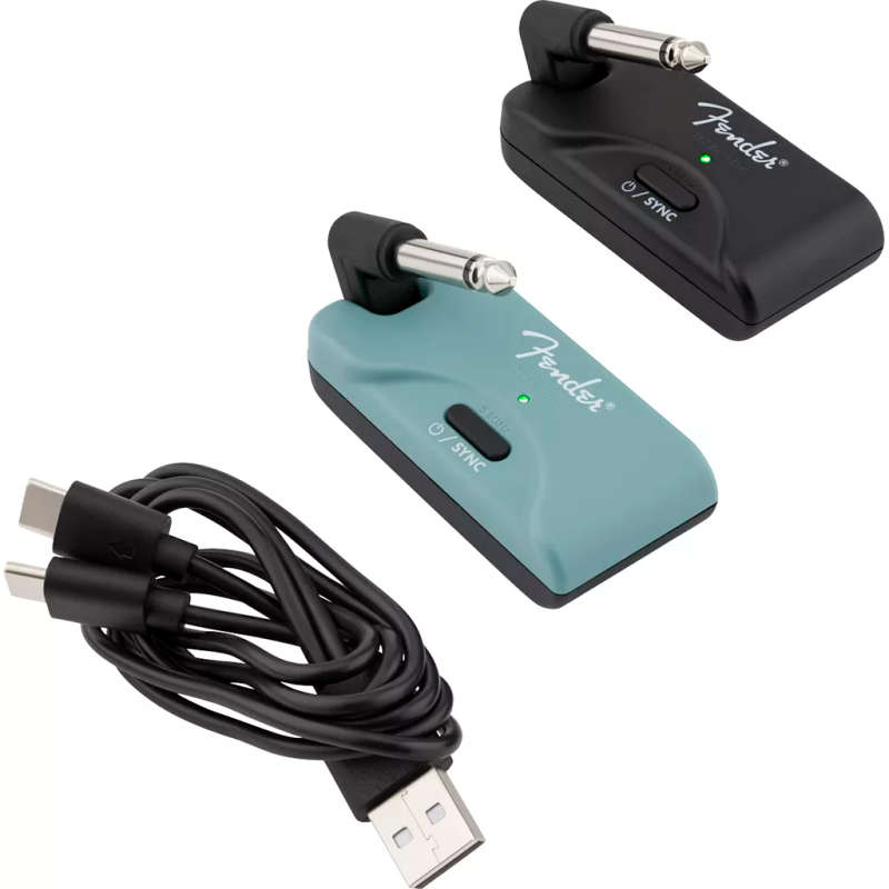 Fender Telepath Wireless System Wireless - Mystic Ice Blue and Black