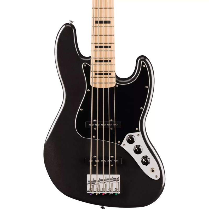 Squier Affinity Series® Active Jazz Bass® V Bass Guitar - Black Metallic