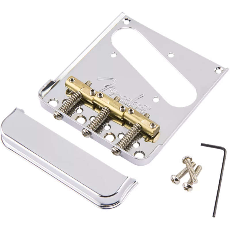 Fender American Professional Tele® 3-Saddle Bridge Assembly - Chrome