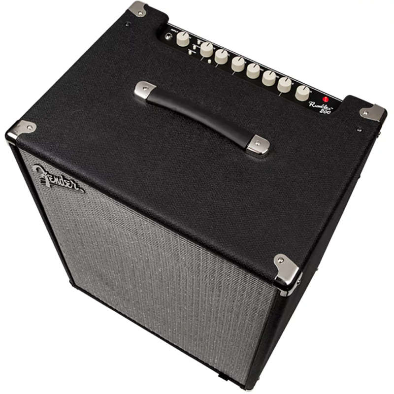 Fender Rumble 200 Bass Amplifier - Black and Silver