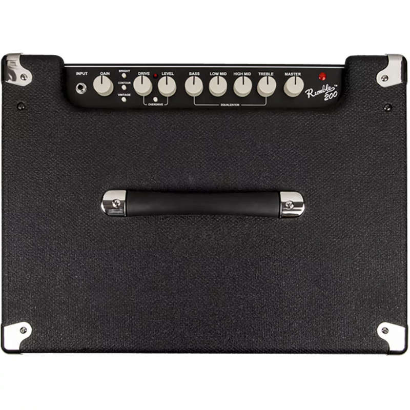 Fender Rumble 200 Bass Amplifier - Black and Silver