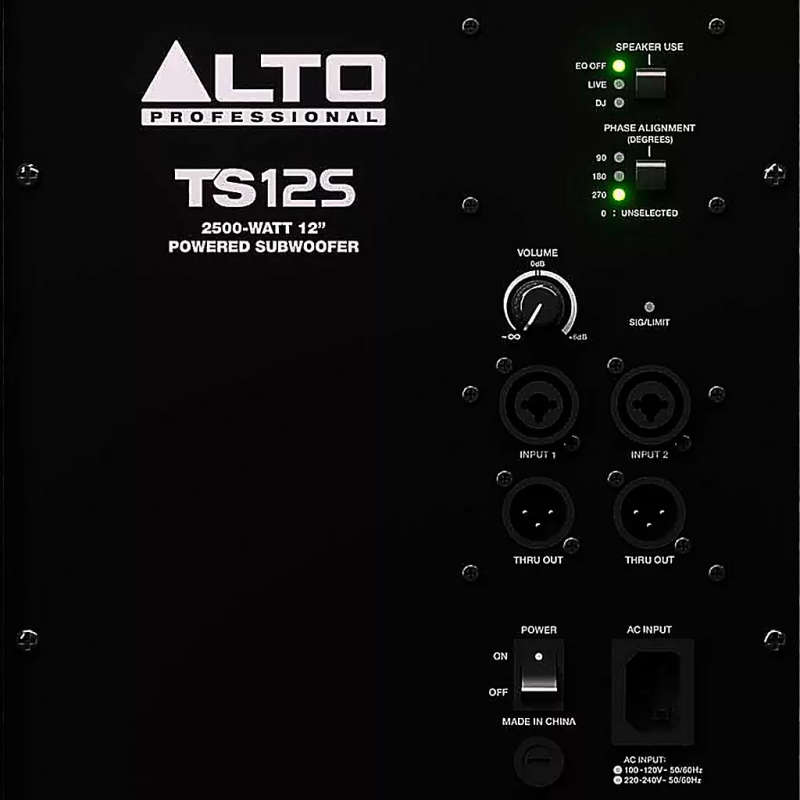 Alto Professional TS12S 2500-Watt Powered Subwoofer with 12 Driver