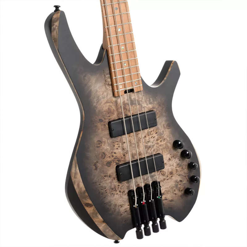Cort SPACE4 Headless 4-String Electric Bass Guitar - Star Dust Black