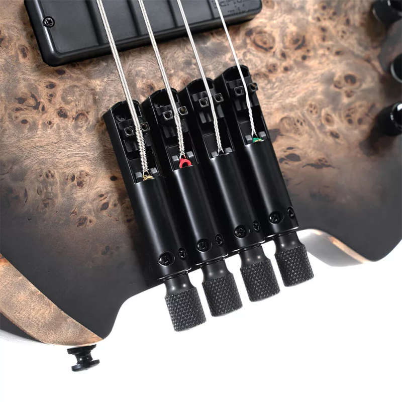 Cort SPACE4 Headless 4-String Electric Bass Guitar - Star Dust Black