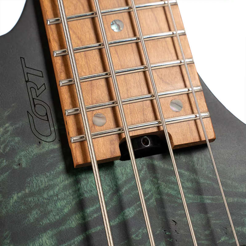 Cort SPACE4 Headless 4-String Electric Bass Guitar  Star Dust Green