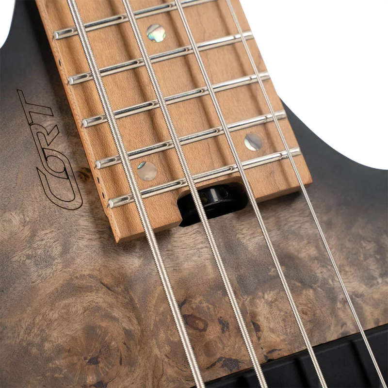 Cort SPACE4 Headless 4-String Electric Bass Guitar - Star Dust Black