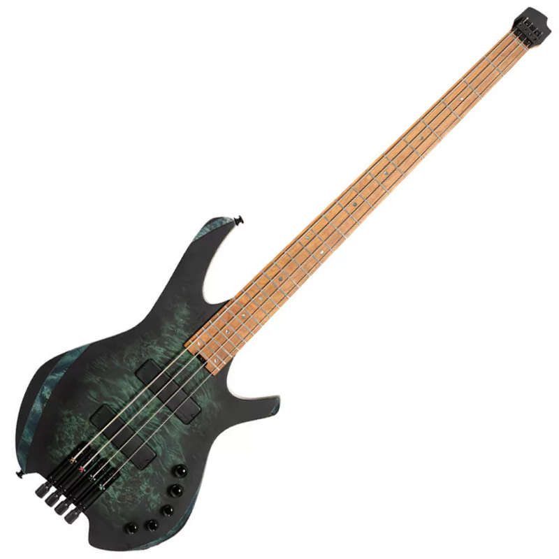 Cort SPACE4 Headless 4-String Electric Bass Guitar  Star Dust Green