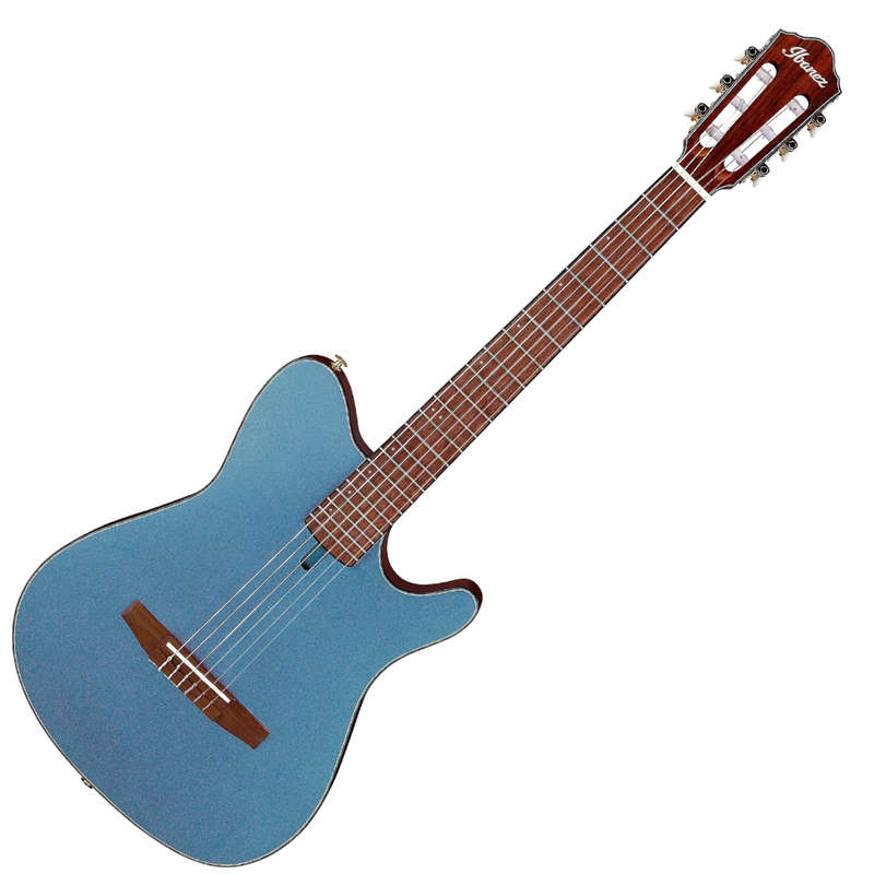 Ibanez FRH10N Thinline Nylon Acoustic-electric Guitar - Indigo Blue Metallic Flat