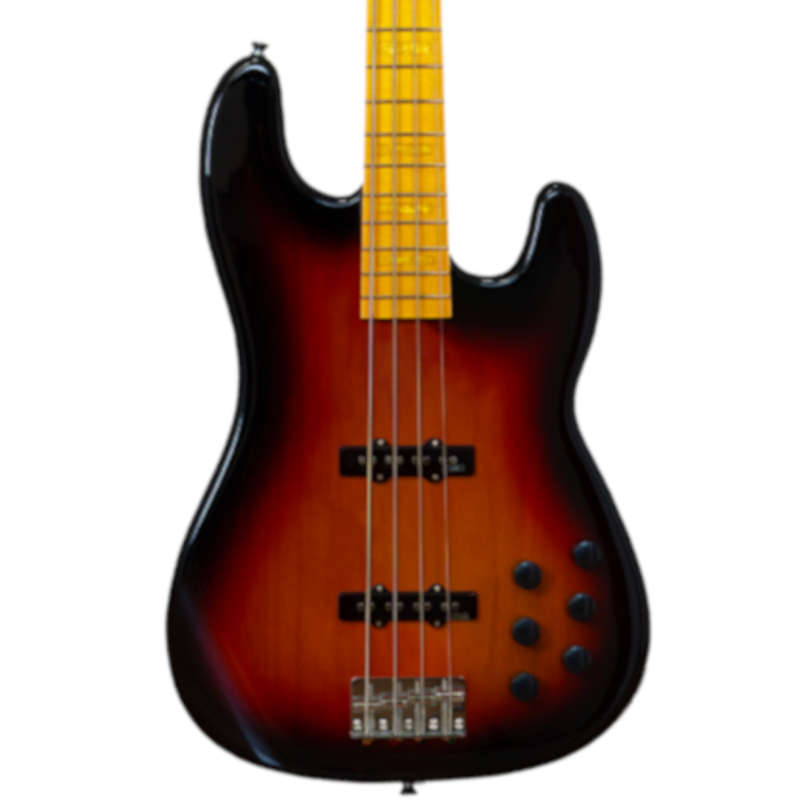 Markbass MB GV 4 Gloxy CR MP 4-String Active Bass Guitar - 3-Tone Sunburst
