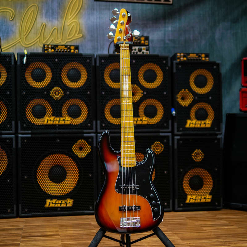 Markbass MB GV 5 Gloxy CR MP 5-String Passive Bass Guitar - 3-Tone Sunburst