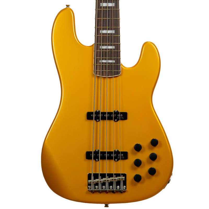 Markbass MB GV 5 Gloxy CR RW 5-String Bass Guitar - Metallic Yellow