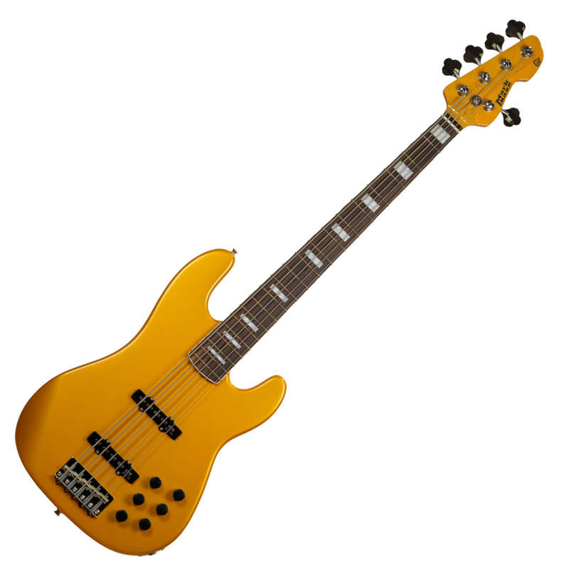 Markbass MB GV 5 Gloxy CR RW 5-String Bass Guitar - Metallic Yellow