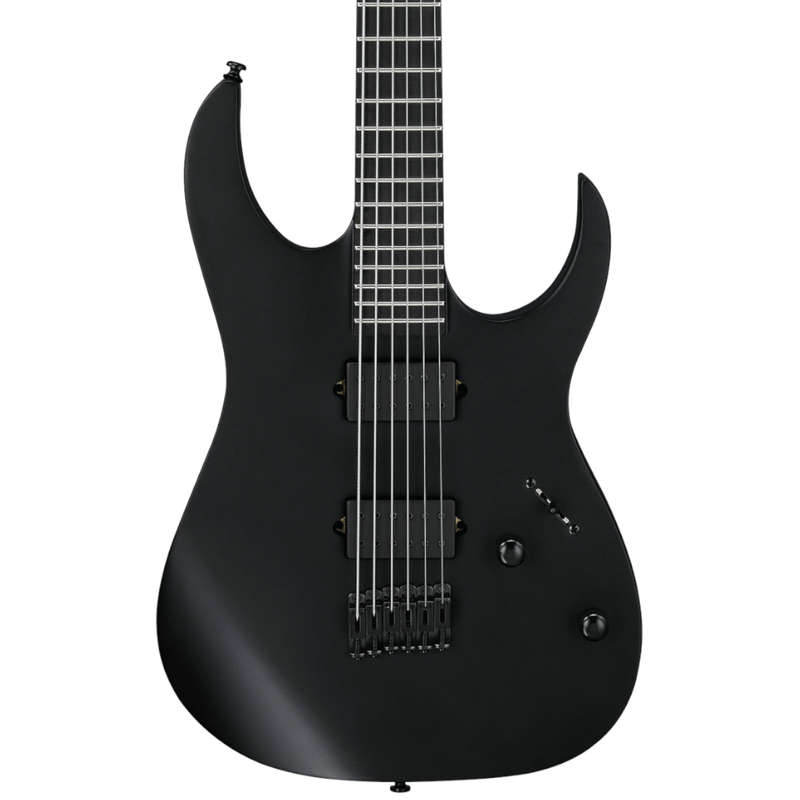 Ibanez Iron Label RGRTBB21 Baritone Electric Guitar - Black Flat