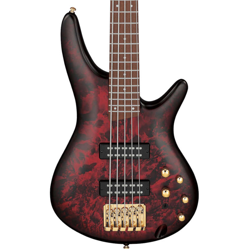 Ibanez SR Standard SR305E 5-string Bass Guitar - Wine Red Frozen Metallic