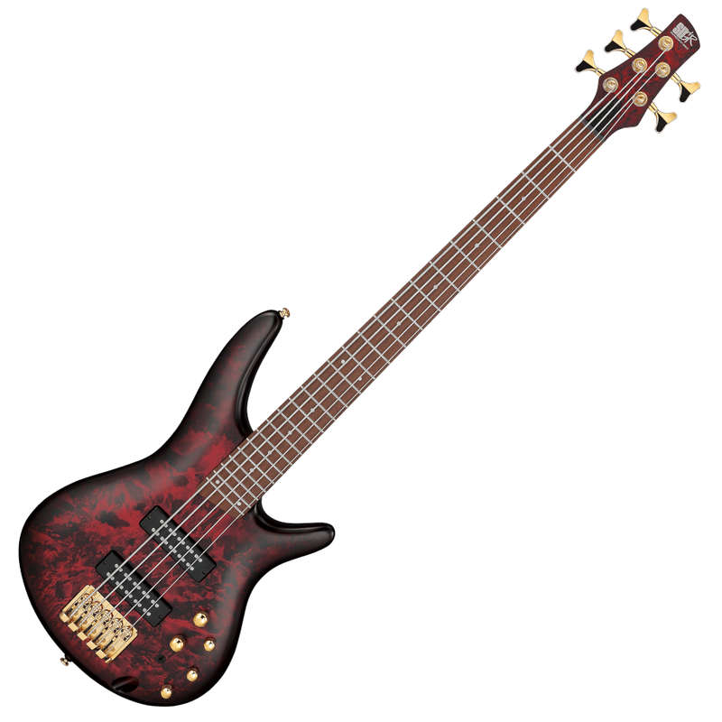 Ibanez SR Standard SR305E 5-string Bass Guitar - Wine Red Frozen Metallic