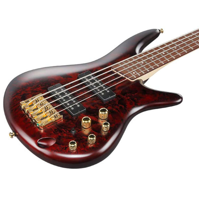Ibanez SR Standard SR305E 5-string Bass Guitar - Wine Red Frozen Metallic