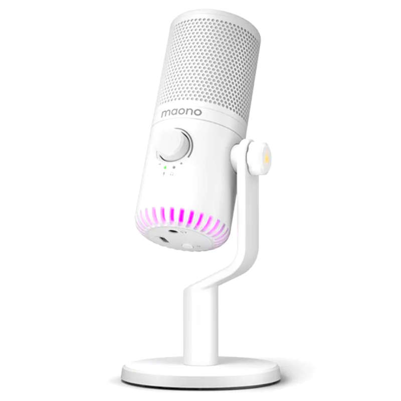 Maono DM30RGB USB Gaming Microphone - White