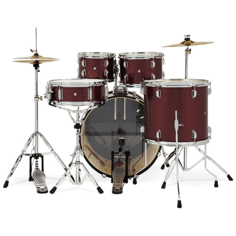 PDP Center Stage PDCE2215KTRR 5-piece Complete Drum Set with Cymbals - Ruby Red Sparkle