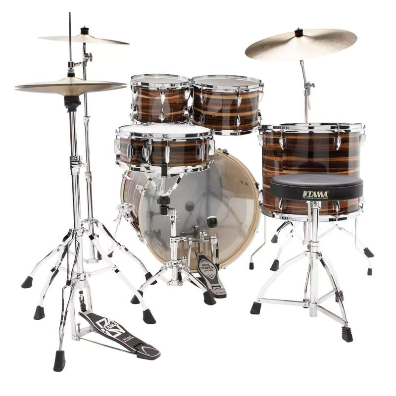 Tama Imperialstar 5-Piece Drumkit  with 22" Bass Drum - Coffee Teak Wrap