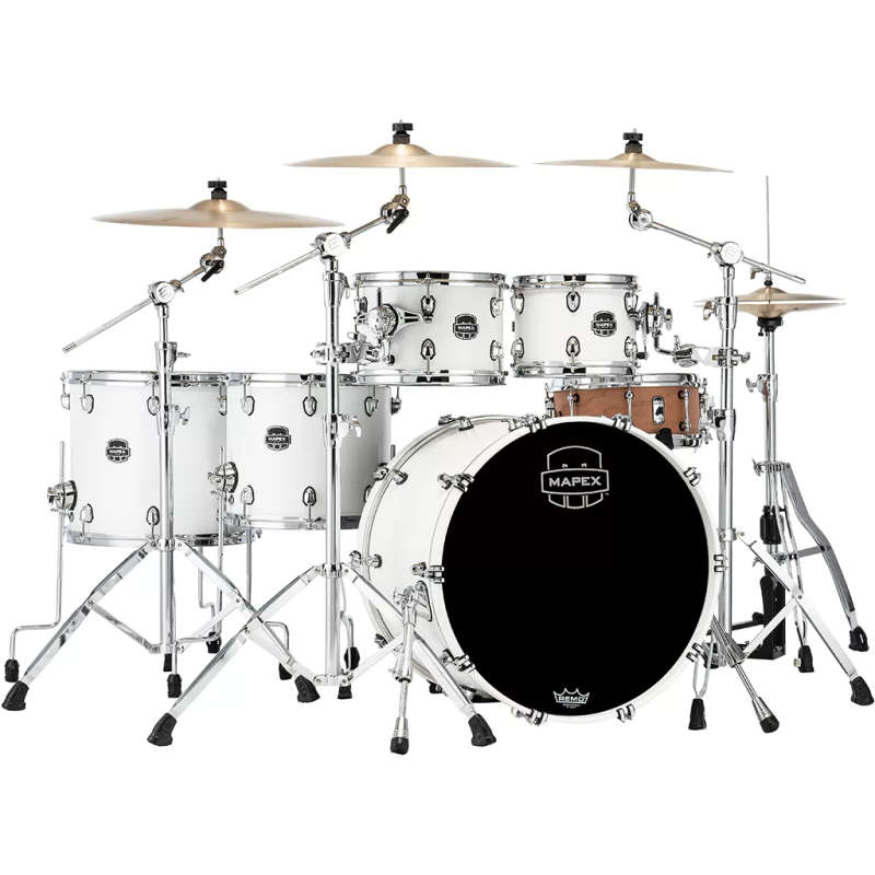 Mapex Saturn   Shell Pack 5-Piece Drum Kit - Satin White (shell pack only)