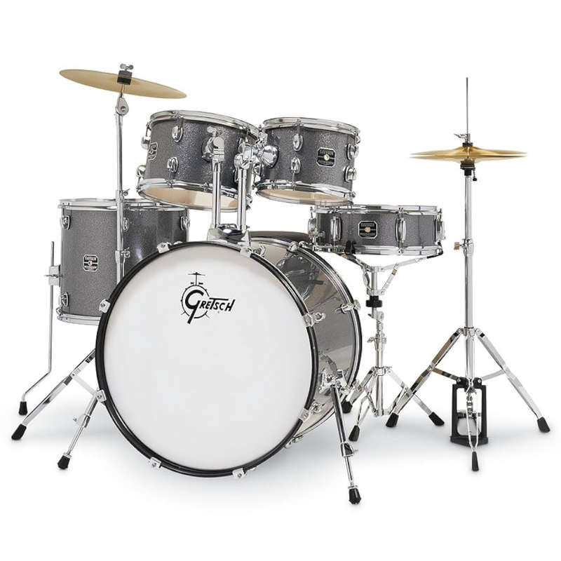Gretsch RG-E625 Renegade  5 Piece Shell Pack with Hardware and Cymbals - Grey Sparkle
