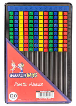 Marlin Plastic Abacus 120 Beads Flatboard