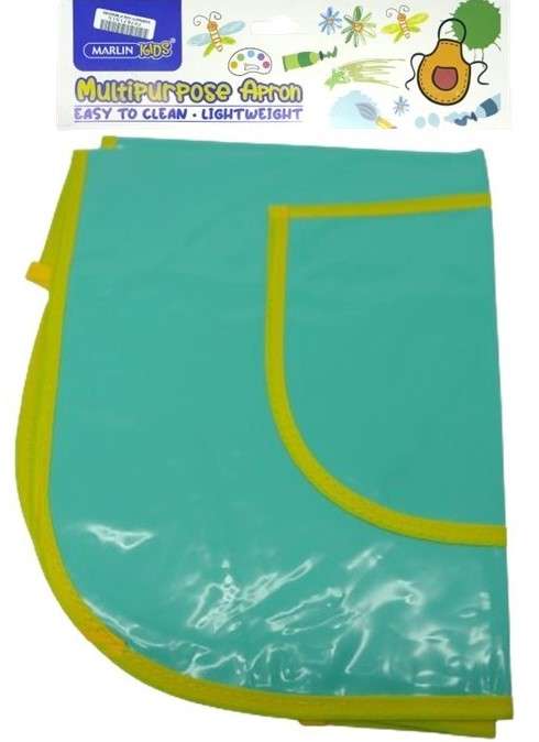 Marlin Multi Purpose Kids Plastic Aprons Teal Green  Made From Durable Plastic Material Excell...