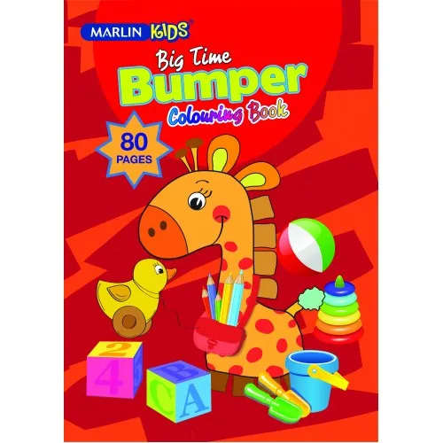 Marlin Kids Big Time Colouring Book 80 page -Essential Early Learning Skills Develops Eye-Hand Co...