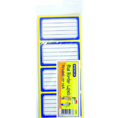 Marlin Colour Border School Labels ( Pack of 24 )