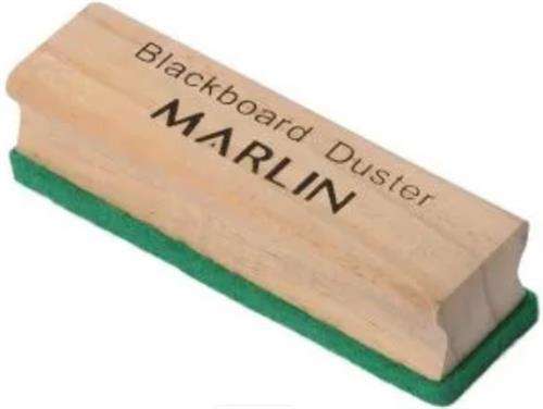 Marlin Chalkboard Eraser- Blackboard Duster Wooden Handle With Soft Green Felt Designed To Not Sc...