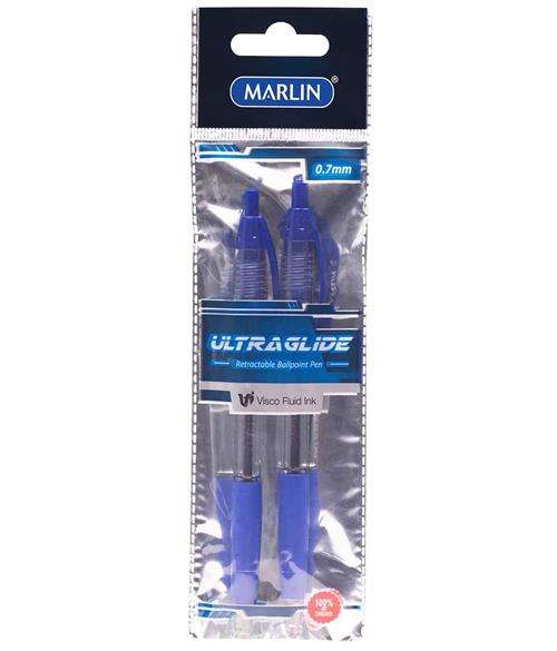 Marlin Arrowline Retractable Pens Colour: Blue ( Pack of 2)