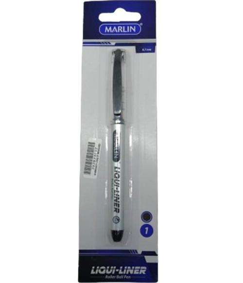 Marlin Liqui Liner Roller Ball Pen Black Single  Medium 0.7mm Nib Smooth Flowing Liquid Ink Us...