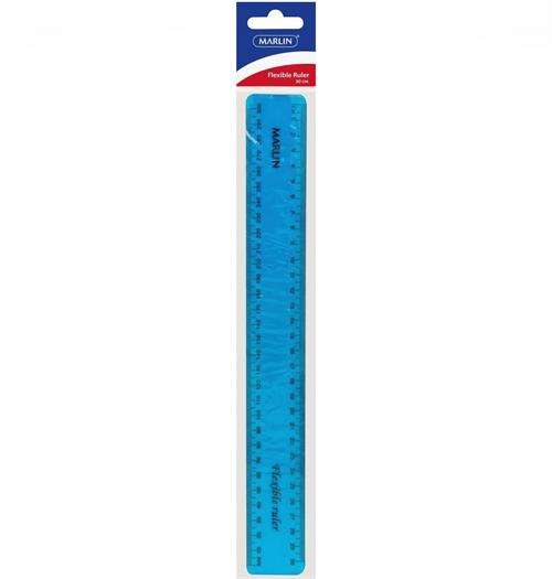 Marlin Flexible 30cm Ruler Blue - Made From Durable Elastic And Plastic Perfect To Store Inside A...