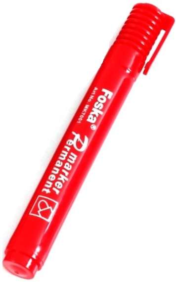 Foska Single Red Permanent Markers-Colour Red-Versatile And Vibrant-Coloured Premium Quality Mark...