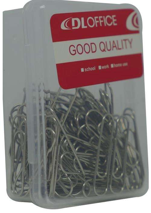 DLOffice Silver 28mm Paper Clips Plastic Tub of 100 Pieces- Bind And Organise Loose Papers Or Cas...