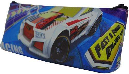 Brainware PU Leather 1 Pocket 20cm Pencil Bag  Mustang Racing Printed Artwork Single Compartme...