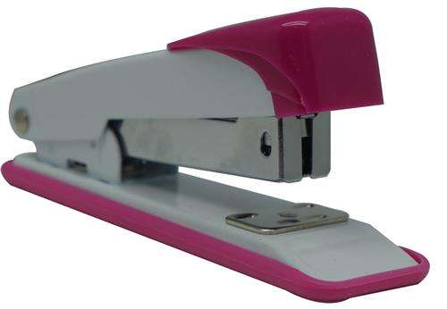 DLOffice Basic Mini Half Strip Stapler Pink - Ergonomic Design Confortable Grip Easy Top Loading ...